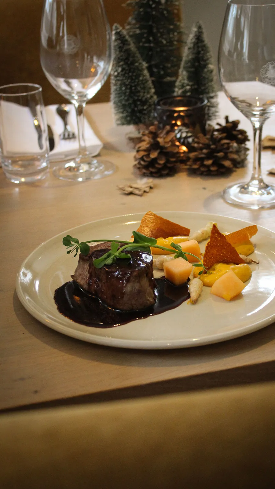 Christmas dish in Restaurant Sophia