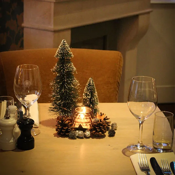 Festive Christmas table at Restaurant Sophia The Hague