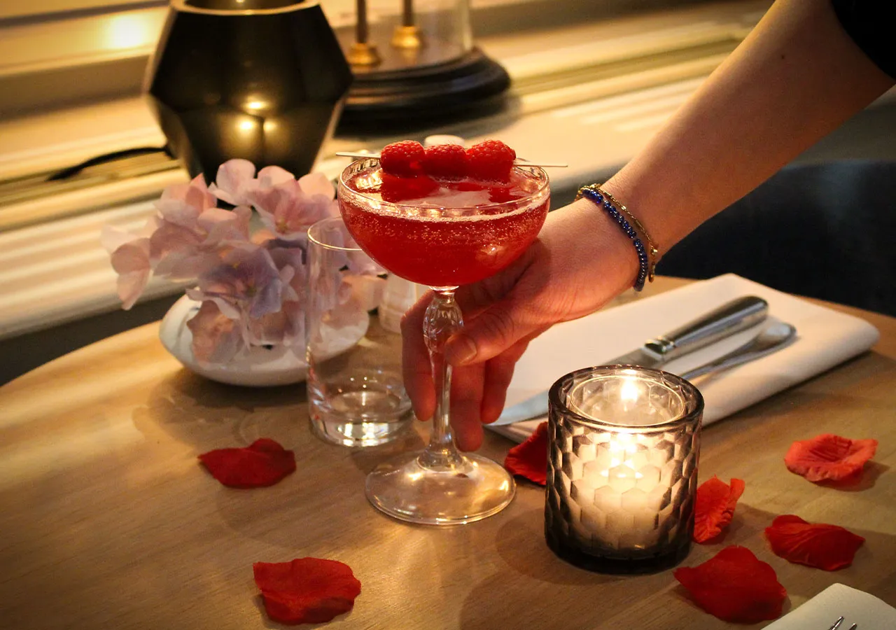 Valentine's cocktail at Restaurant Sophia