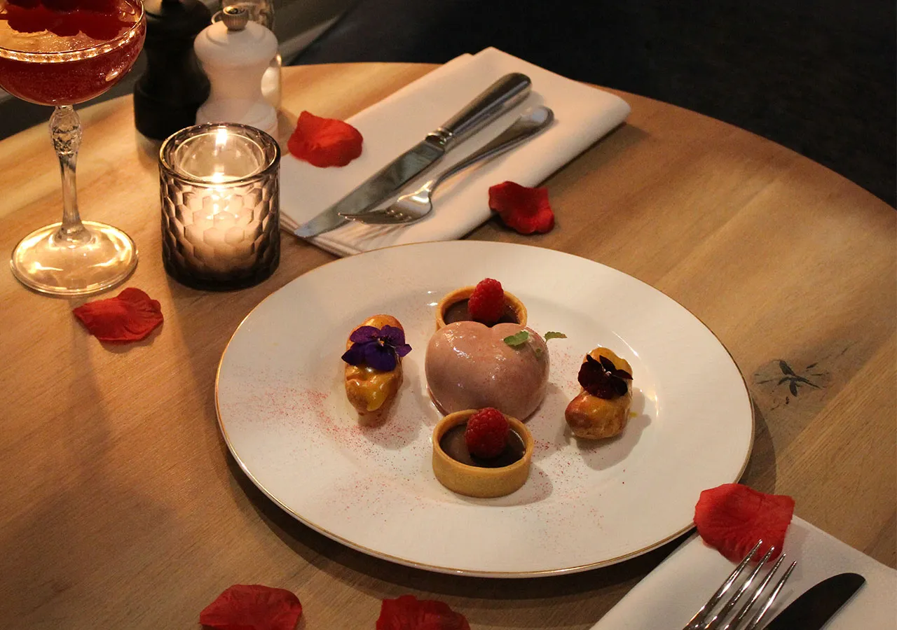 Valentine's dessert at Restaurant Sophia